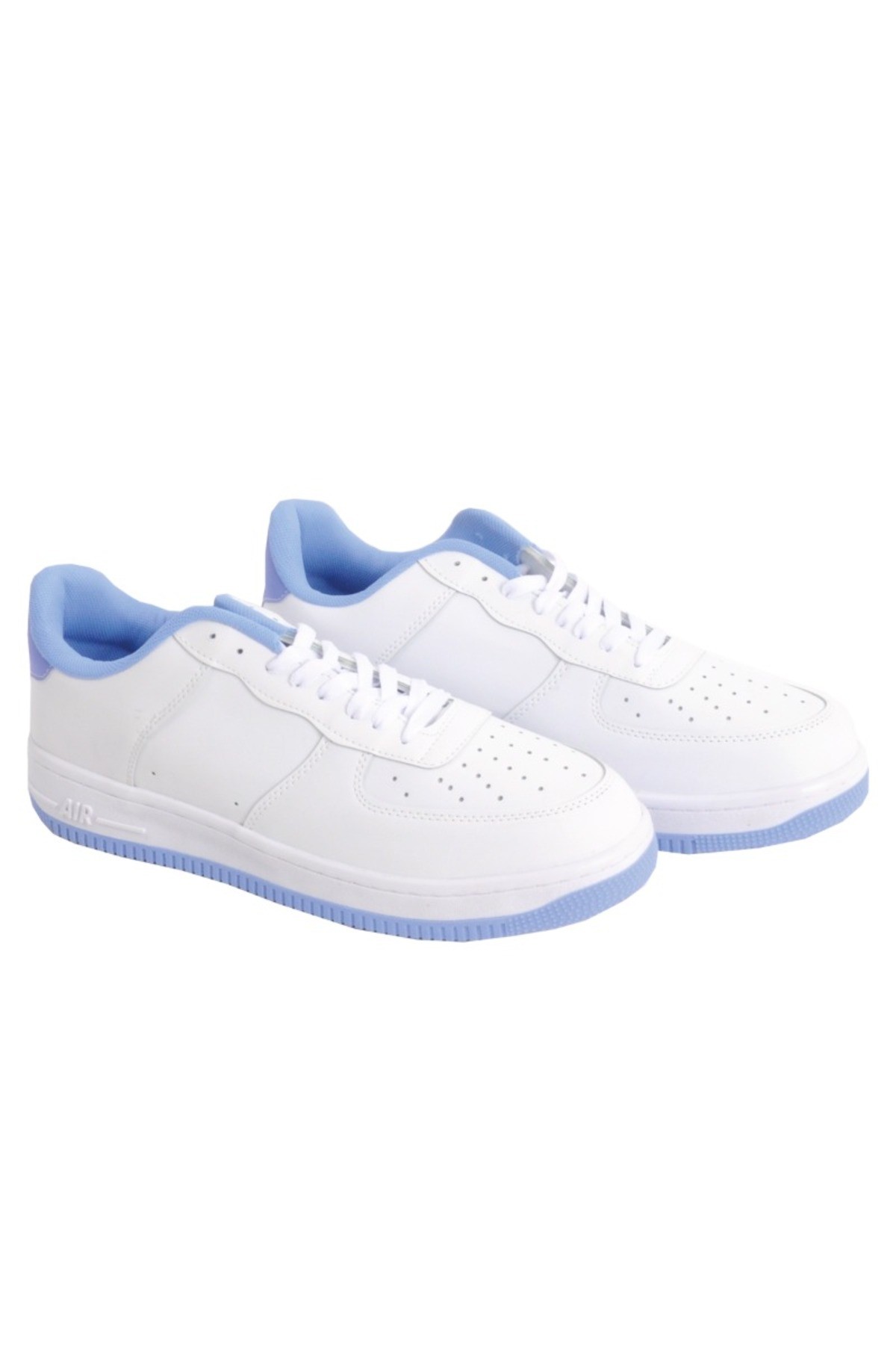Büyük Numara Ayakkabı AIR SKIN 5027 Beyaz - beyaz-mavi
