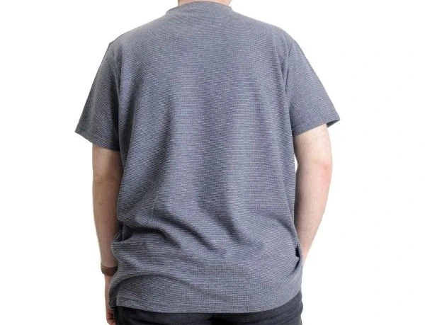 Büyük Beden Erkek T-shirt Bisiklet Yaka WAFFLE 20033 A.Lacivert