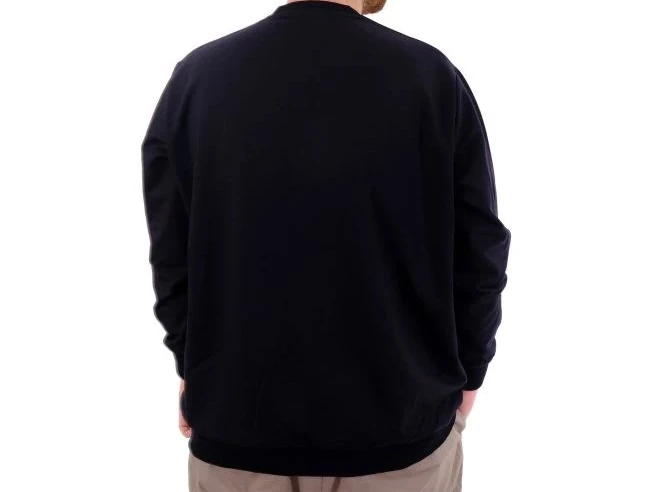 Büyük Beden Erkek Sweat Bıs Yaka U24174 Lacivert