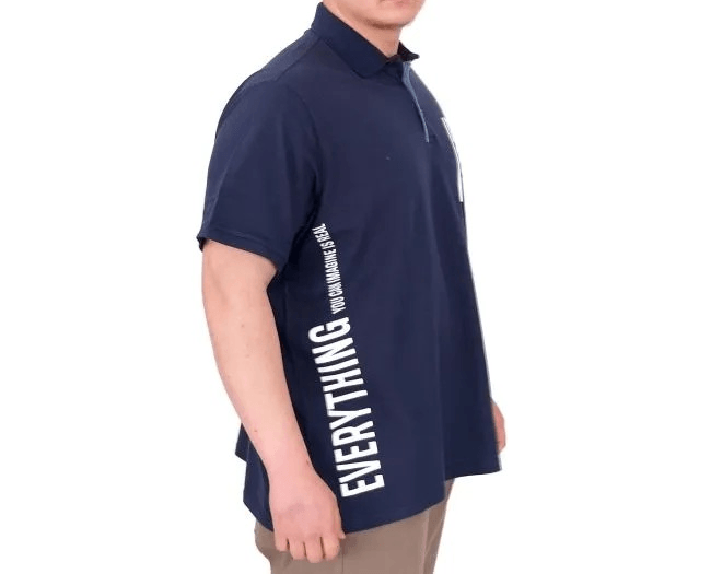 Büyük Beden Erkek T-Shirt Polo Yaka REAL 25309 İndigo