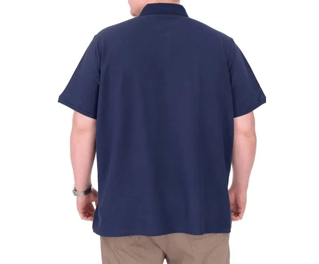 Büyük Beden Erkek T-Shirt Polo Yaka REAL 25309 İndigo