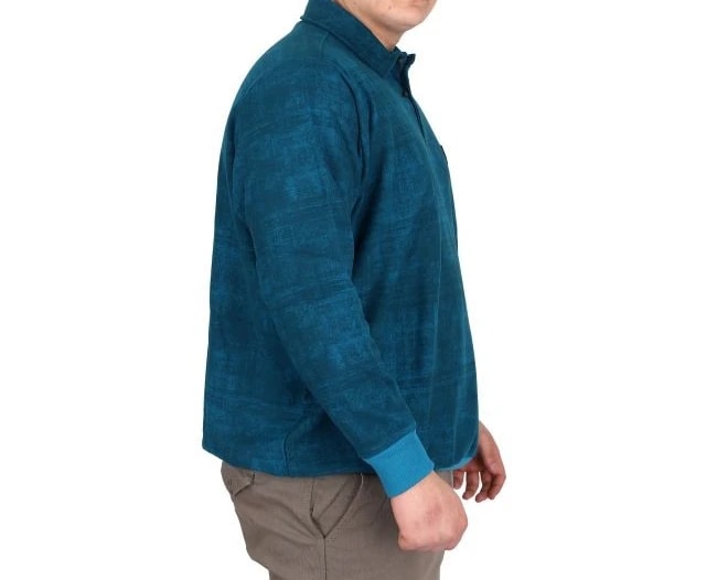 Büyük Beden Erkek Sweat Desenli 24440 Turkuaz