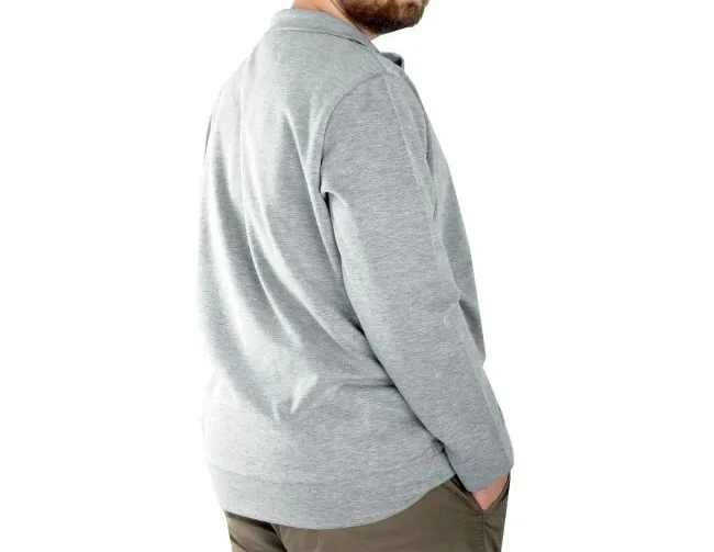 Buyuk Beden Erkek Hırka Fermuarlı Stell Dik Yaka 20571 Grimelanj