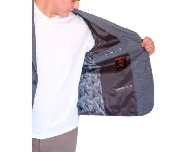 Büyük Beden Erkek Klasik Blazer Ceket BRITANYA 23028 GRI