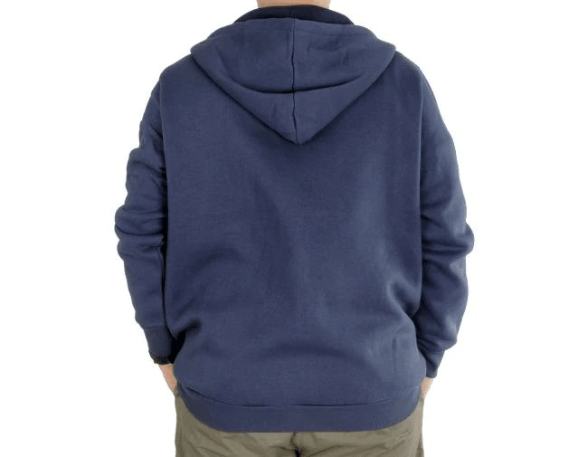 Erkek Sweatshirt Kapşonlu Zippered Basic 20543 İndigo