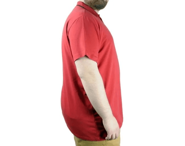 Büyük Beden T shirt Polo Likralı Süprem Cepli 21558 Bordo