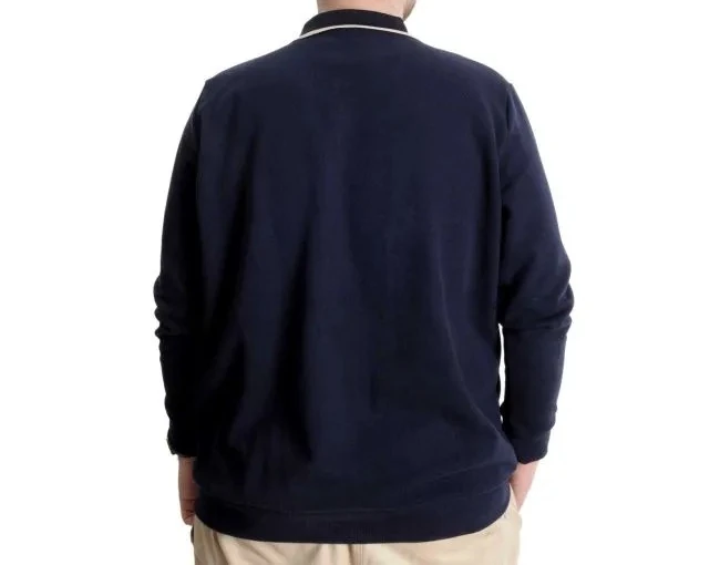 Büyük Beden Erkek Sweat Polo Selanik Horse 23440 Lacivert