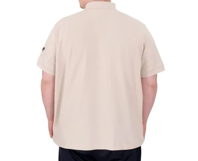 Büyük Beden Erkek T-Shirt Pike Polo Yaka U25305 Bej