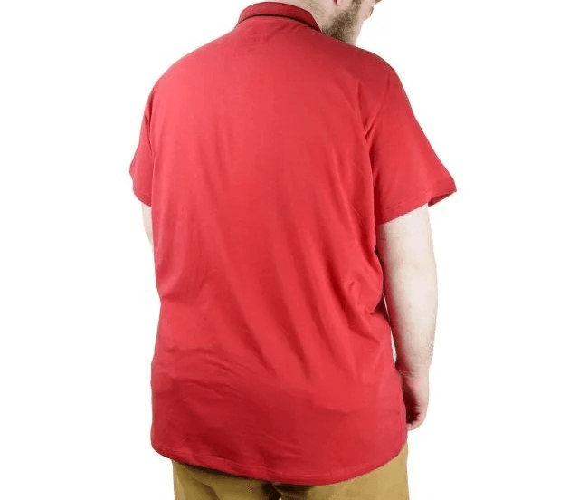 Büyük Beden T shirt Polo Likralı Süprem Cepli 21558 Bordo