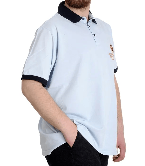 Büyük Beden Erkek Polo T-shirt RANGERS 23342 Mavi