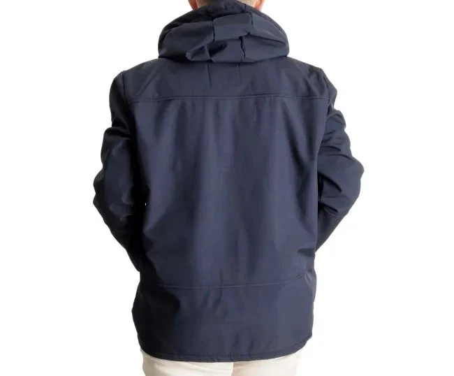 Büyük Beden Erkek Kapüşonlu Mont Waterproof Softshell C21235 Lacivert