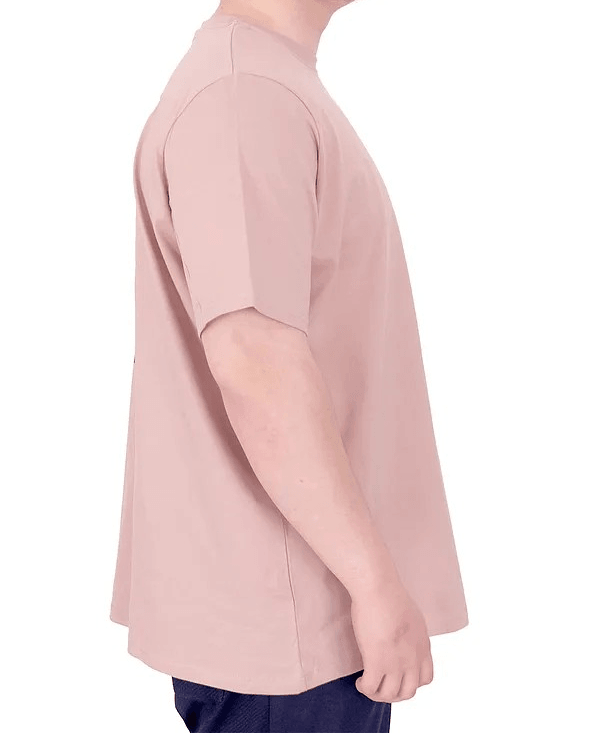 Büyük Beden Erkek T-Shirt Bisiklet Yaka FOREVER U25023 Gül Rengi