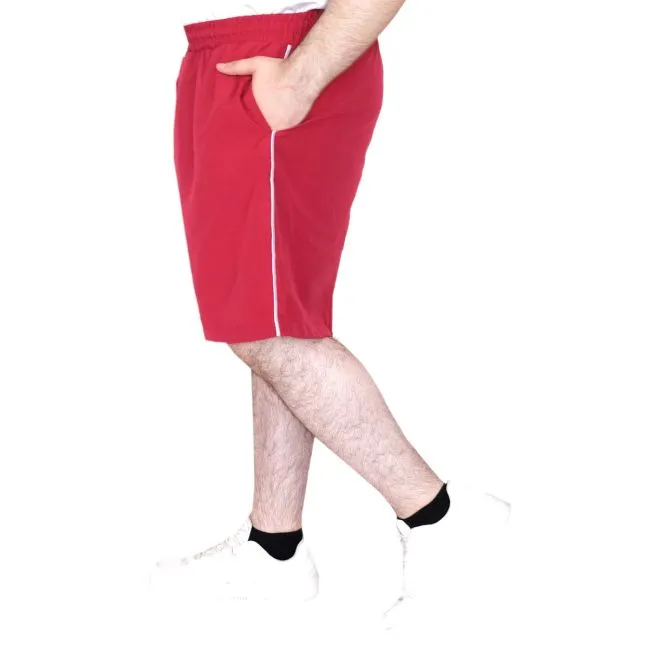 Büyük Beden Erkek Deniz Şortu White Line 21451 Bordo