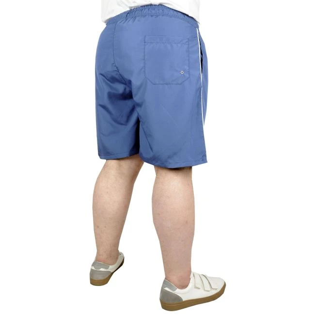 Büyük Beden Deniz Şortu White Line 21451 Indigo