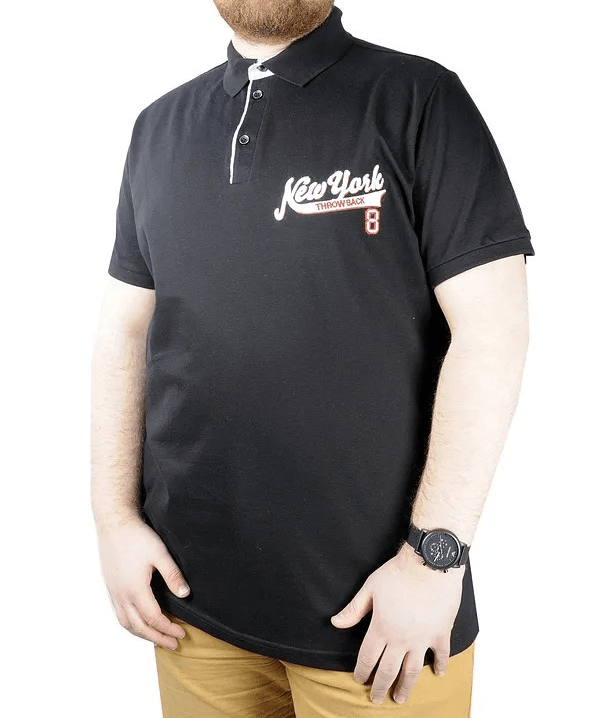 Erkek T shirt Polo New York Throwback 22302 Siyah