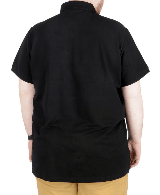 Büyük Beden T-Shirt Polo Skipper Crew 22341 Siyah