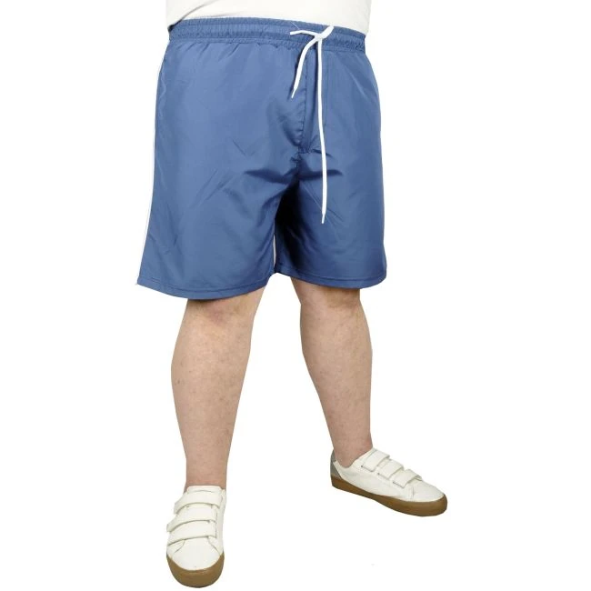 Büyük Beden Deniz Şortu White Line 21451 Indigo