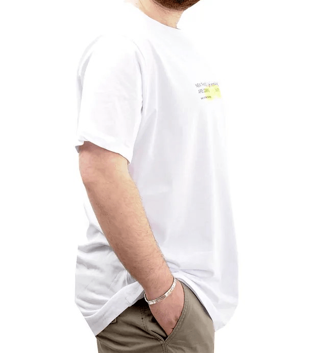 Battal Beden Baskılı Erkek T-Shirt Bisiklet Yaka SIMPLICITY U24047 Beyaz