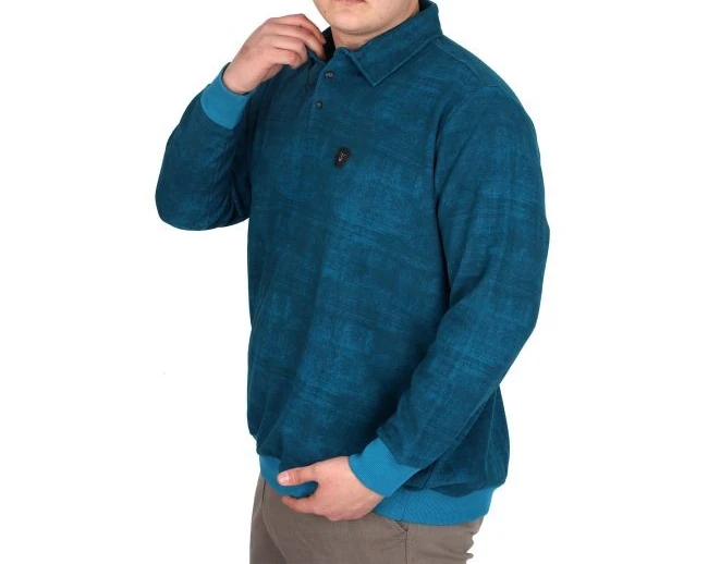 Büyük Beden Erkek Sweat Desenli 24440 Turkuaz