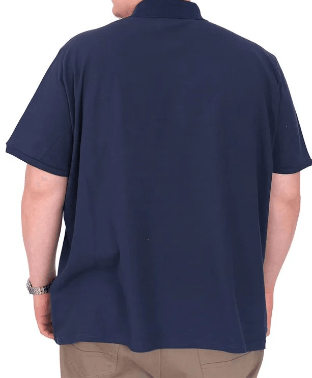 Büyük Beden Erkek T-Shirt Polo Yaka YOURSELF U25310 İndigo