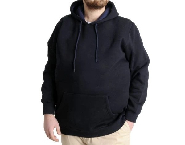 Erkek Sweatshirt Kapşon Pocket Basic 20562 Lacivert - lacivert