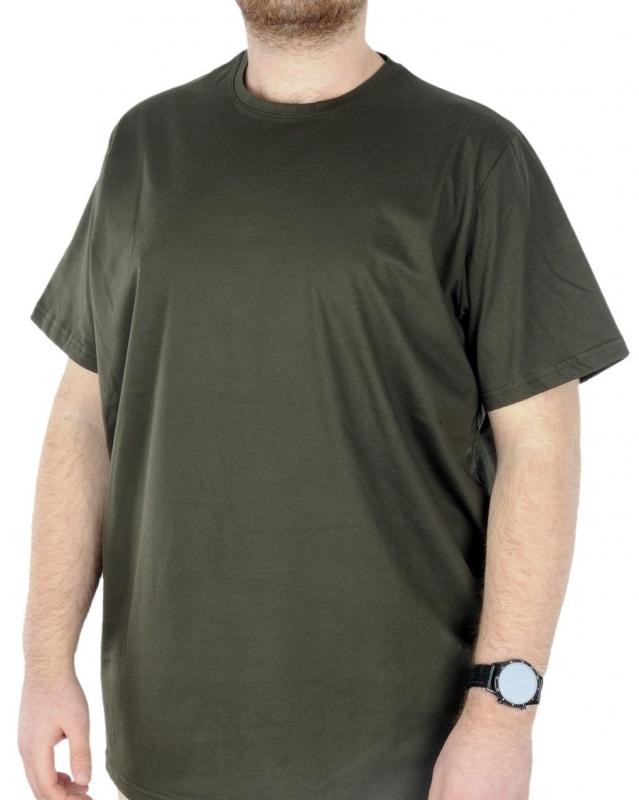 Büyük Beden Erkek Tshirt Bisiklet Yaka Basic 20031 Haki