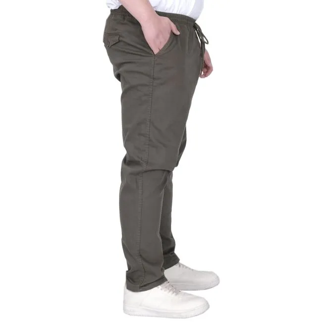 Büyük Beden Erkek Pantolon Gabardin Düz Paça Jogger Everest 21929 Haki