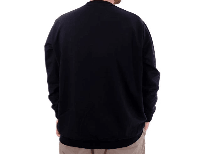  Büyük Beden Erkek Sweat Bıs Yaka U24174 Lacivert