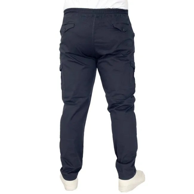 Büyük Beden Pantolon Keten Kargo Jogger Milano 21912 Lacivert