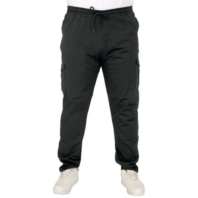 Büyük Beden Pantolon Keten Kargo Jogger Milano 21912 Siyah - siyah