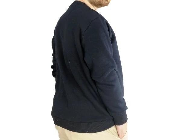 Erkek Sweatshirt Bisiklet Yaka Basic 20131 Lacivert