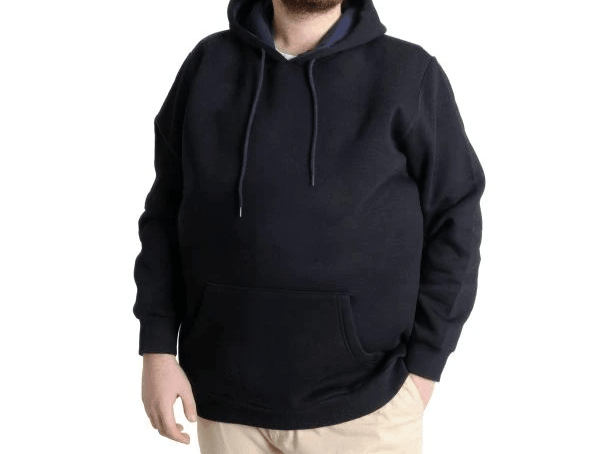 Erkek Sweatshirt Kapşon Pocket Basic 20562 Lacivert