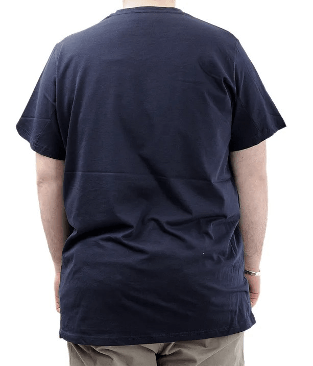 Büyük Beden Erkek Baskılı T-Shirt BEGIN U24056 Lacivert