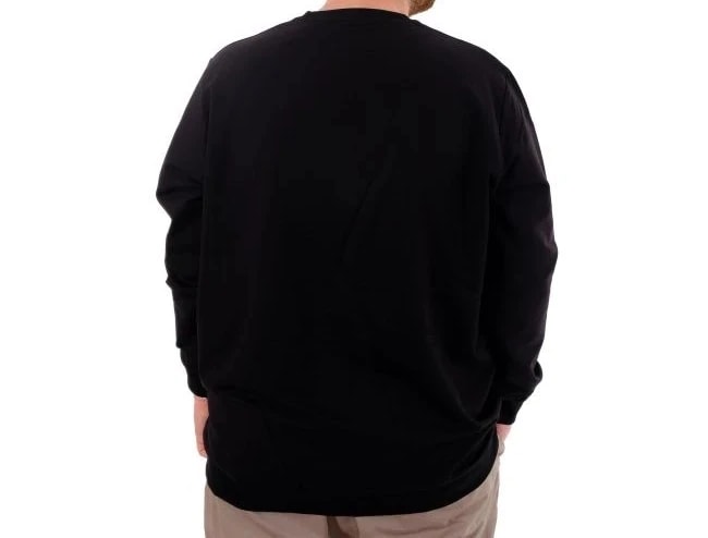 Büyük Beden Erkek Sweat Bıs Yaka U24174 Siyah