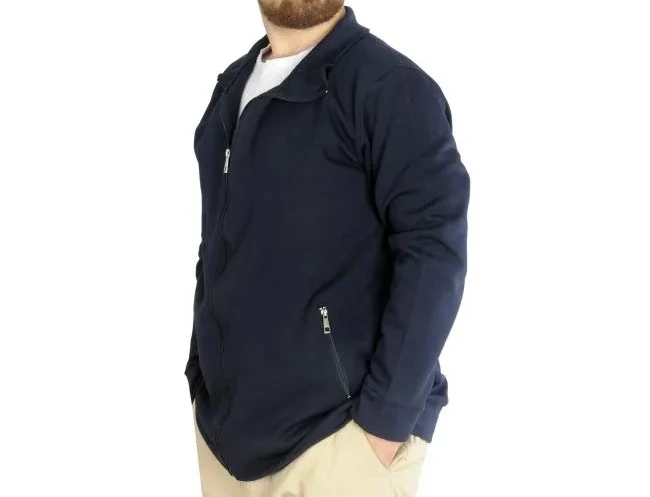 Buyuk Beden Erkek Hırka Fermuarlı Stell Dik Yaka 20571 Lacivert