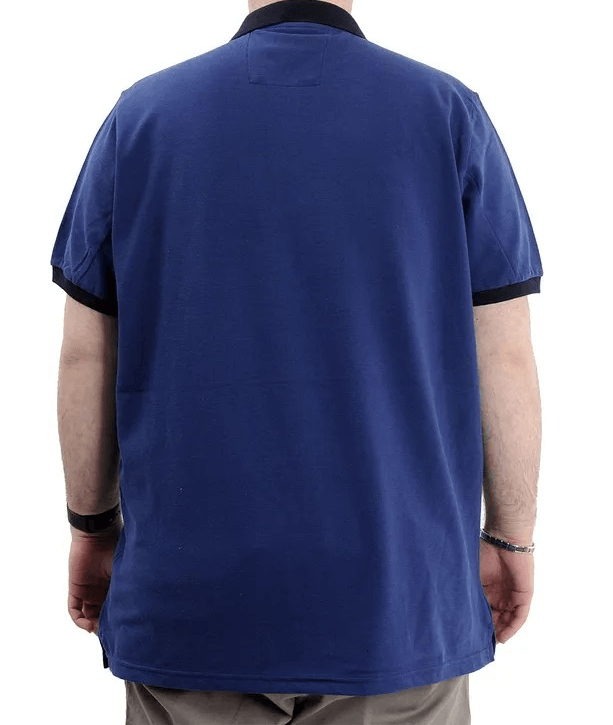 Büyük Beden Erkek T-Shirt Polo Yaka Klasik U24328 İndigo