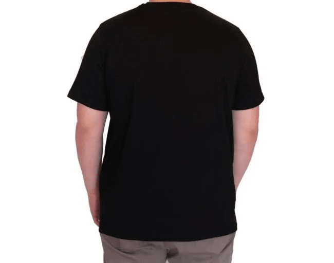 Büyük Beden Erkek T-Shirt Bisiklet Yaka NOT DEFINETS Baskılı U25009 Siyah