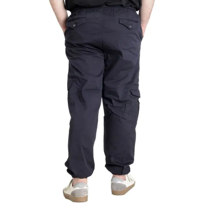 Büyük Beden Keten Kargo Jogger Valencia 21911 Lacivert