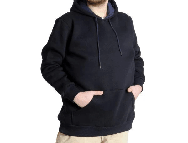 Erkek Sweatshirt Kapşon Pocket Basic 20562 Lacivert