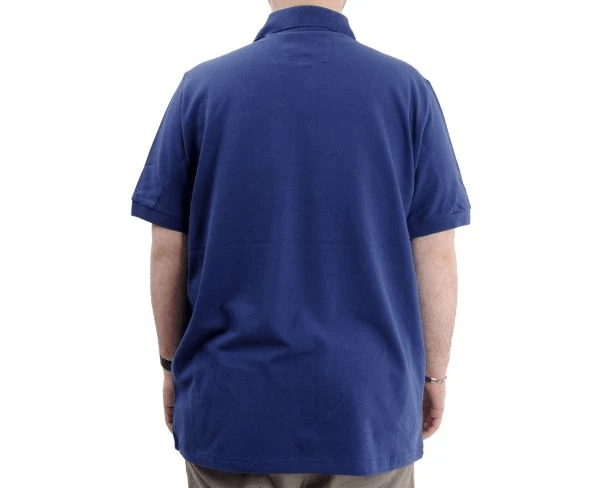 Battal Beden Erkek Tshirt Polo Yaka Cepli Klasik Pike 20552 Indigo