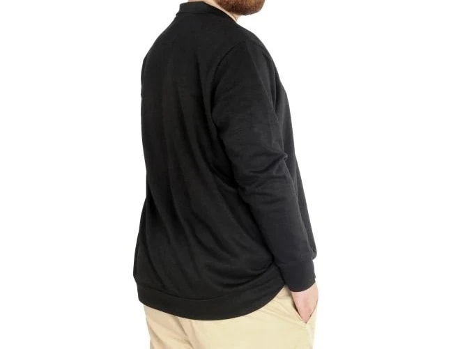 Erkek Uzun Kol Polo Cepli İnterlok M 22460 Siyah