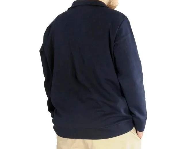 Buyuk Beden Erkek Hırka Fermuarlı Stell Dik Yaka 20571 Lacivert