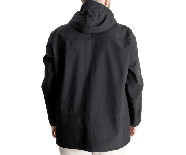 Büyük Beden Erkek Kapüşonlu Mont Waterproof Softshell 21235 Siyah