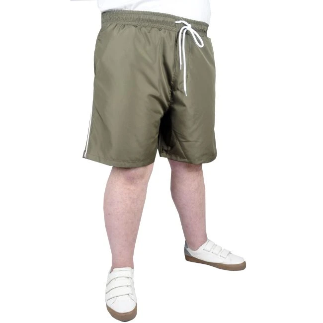 Büyük Beden Deniz Şortu White Line 21451 Haki