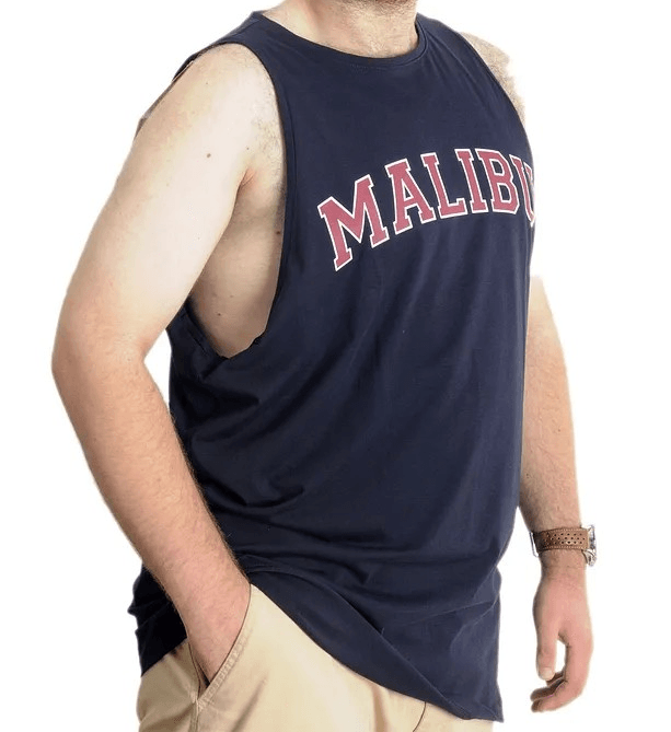 Büyük Beden Erkek Tshirt Kolsuz Malibu 22129 