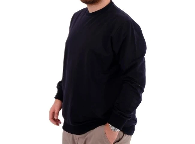 Büyük Beden Erkek Sweat Bıs Yaka U24174 Lacivert