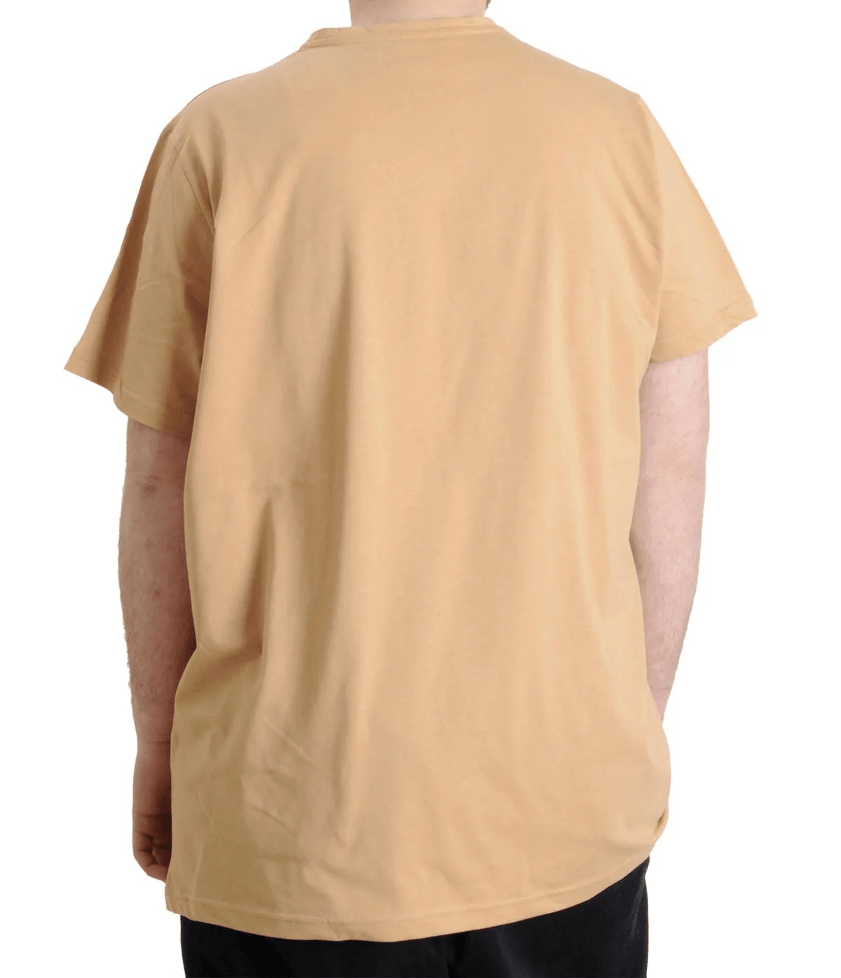 Büyük Beden Erkek V Yaka T-shirt JUST 23032 BEJ