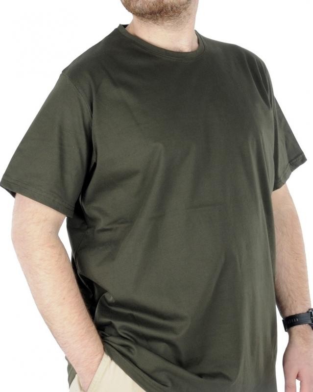 Büyük Beden Erkek Tshirt Bisiklet Yaka Basic 20031 Haki