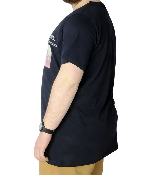 Büyük Beden T-shirt Baskılı Future 22154 Lacivert