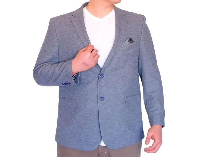 Büyük Beden Erkek Klasik Blazer Ceket BRITANYA 23028 MAVI